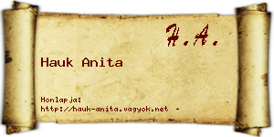 Hauk Anita névjegykártya