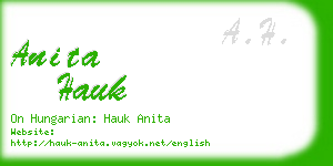 anita hauk business card